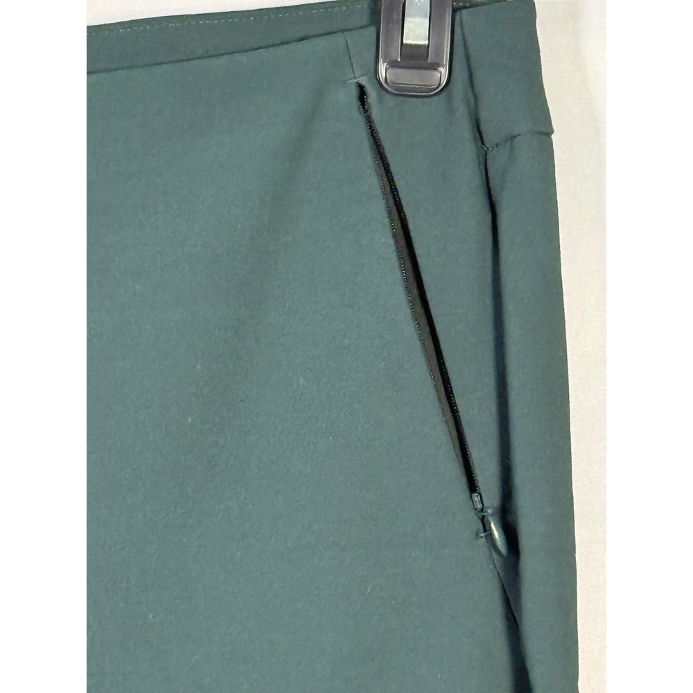 Chicos So‎ Slimming Pants Women Size 8R Dark Green Straight Leg Ankle - Picture 3 of 11